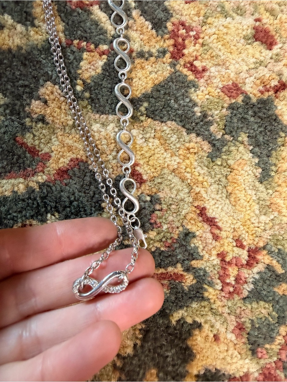 Kendra Scott Infinity Necklace and sterling Bracelet Set - Picture 2 of 3